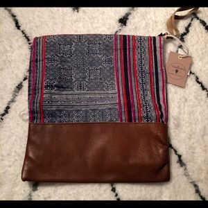 NWT Vaalabara Vintage Blue Large Clutch Bag Purse